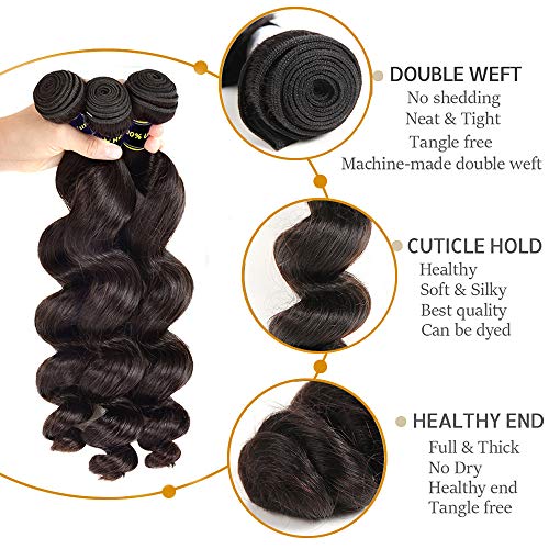 Romance Curl Natural Human Hair Weave 18 Inch Full Volume - Image 3