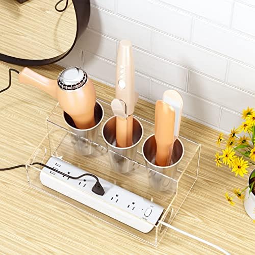 Acrylic Brush Holder: Clear Organizer for Hair Brushes - Image 3