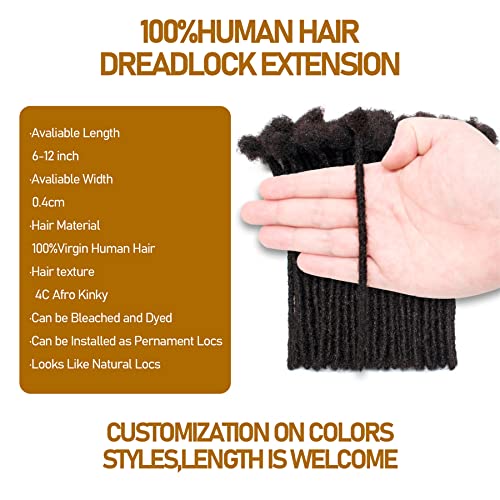 Natural Brown Human Hair Dreadlock Extensions 20 Inches Long for Full Styles - Image 2