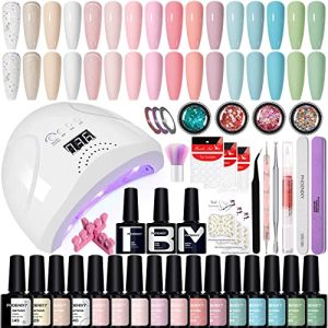 DIY Gel Nail Kit with 12 Colors and Lamp for Salon Quality Manicures at Home