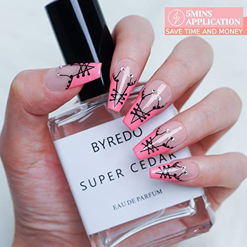 24pc Baby Pink Coffin Acrylic Nails Set for a Stylish Manicure - Image 3