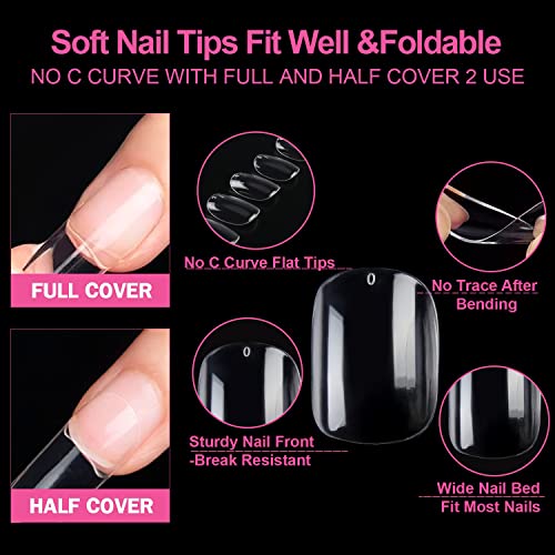 Short Rounded Acrylic Nails with Elegant Design, 24 Piece Set - Image 3