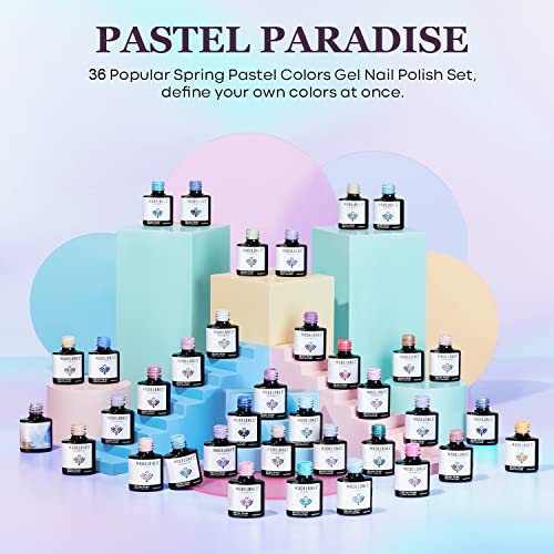 Macaron Gel Nail Polish Set 6 Vibrant Colors Long-Lasting Manicure - Image 3