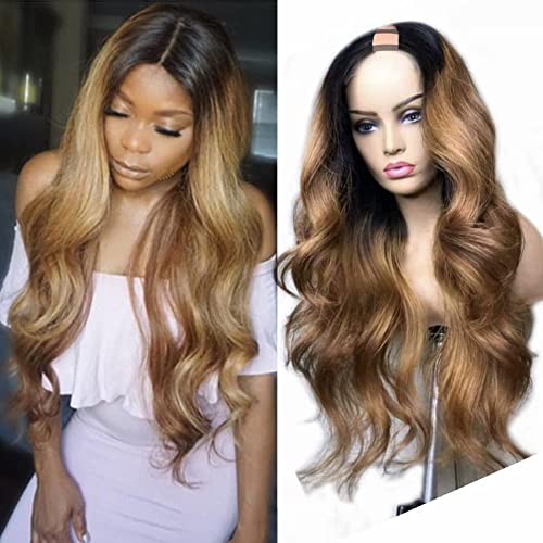 Blonde U Part Human Hair Wig for Natural Look and Easy Styling