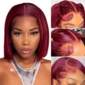 Short Bob Lace Wig with Human Hair