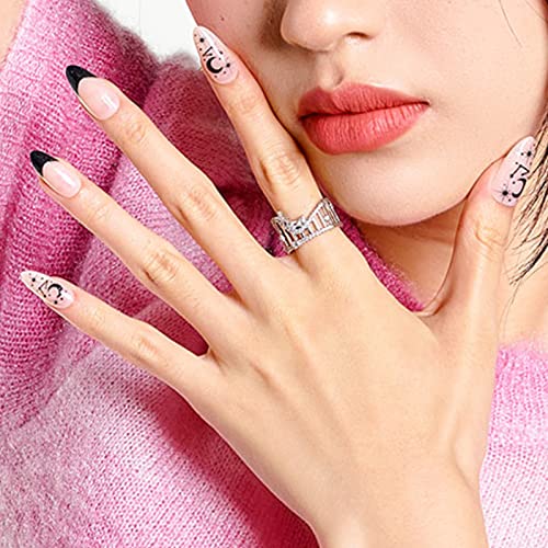 24 Count White Almond Acrylic Nail Kit - Durable & Stylish Extensions - Image 4