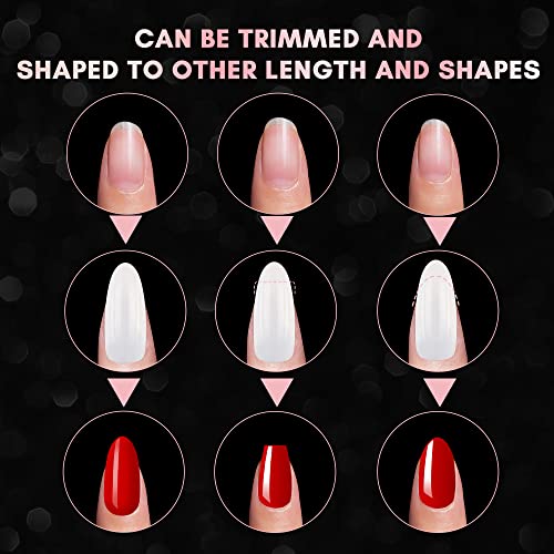 24pc Long Round Acrylic Nails for Salon-Quality Manicure, Durable & Stylish - Image 7