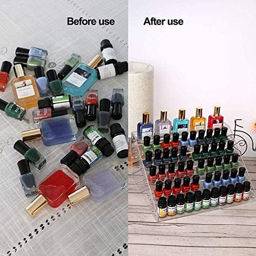 24 Bottle Acrylic Nail Polish Holder Organizer Display Stand Clear - Image 4