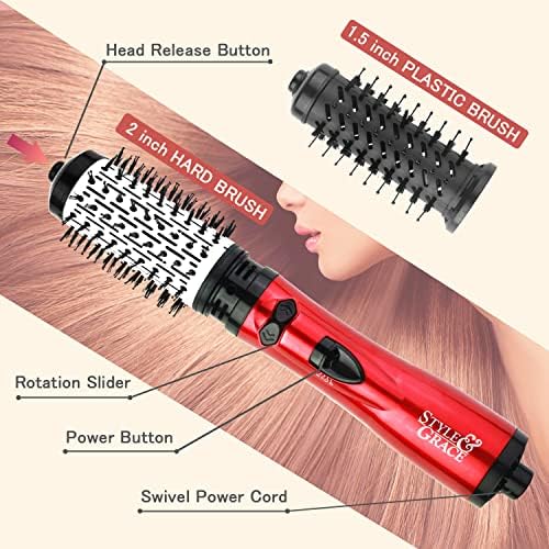 1.5-inch Electric Rotating Styling Brush for Effortless Volume and Smooth Hair - Image 2