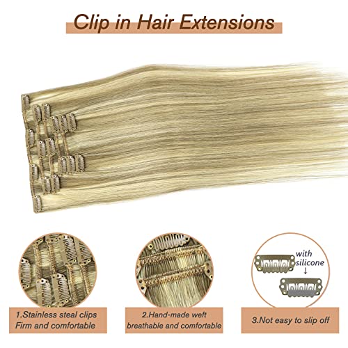 Clip-In Natural Human Hair Extensions for Full Volume and Length - Image 3