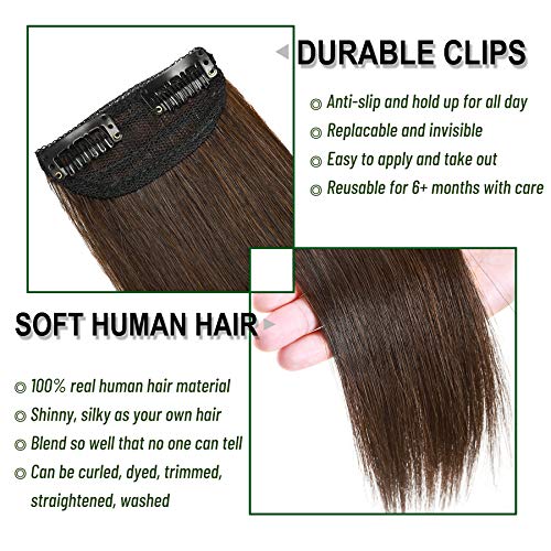Natural Look 20 Inch Human Hair Clip-In Crown Extension for Costumes and Special Events - Image 3