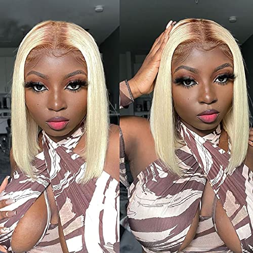 Blonde Lace Front Bob Human Hair Wig - Image 5