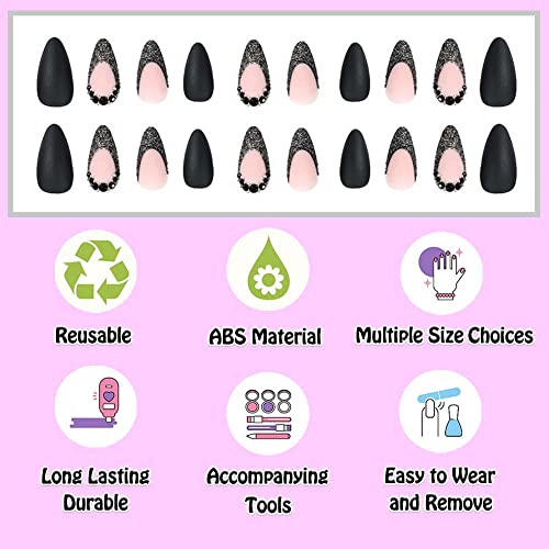 Akatsuki-themed acrylic nails design set with 20 stylish nail art pieces - Image 3