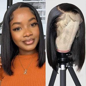 Short Bob Lace Human Hair Wig Natural Look for Everyday Wear