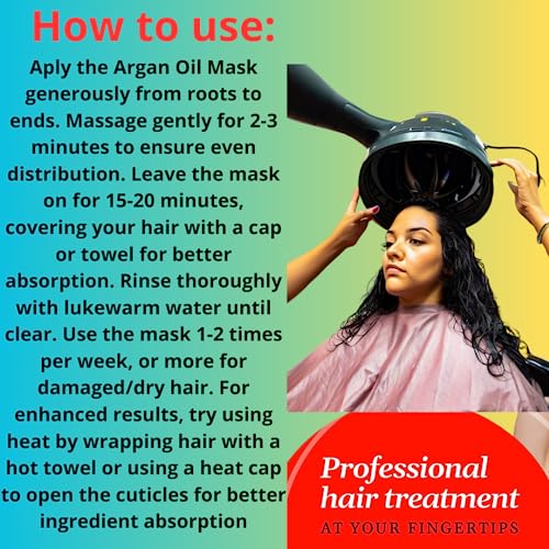 Argan Oil Deep Conditioning Hair Mask Spa Treatment Mastic Formula 250ml - Image 5
