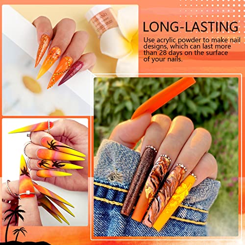 Stylish Orange and Purple Acrylic Nails Set - 24 Piece Kit - Image 5