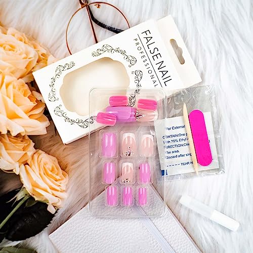 Baby Pink Acrylic Nail Designs Set for Chic Manicures - 24 Piece - Image 3
