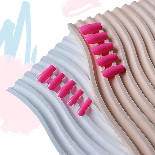 Chic Medium Length Acrylic Nails - Easy Application for a Stylish Look - Image 3