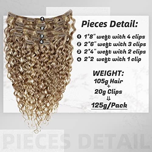 18 Inch Blonde Remy Human Hair Curly Extensions for Natural Volume and Length - Image 2