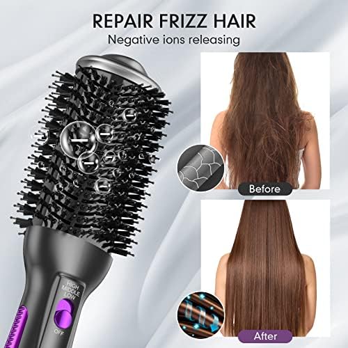 Purple blow dryer brush for styling hair efficiently. - Image 4