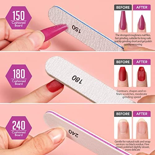 Acrylic Nail Shaping Kit with Fine-Grit File and Buffer for Home Salon Perfection - Image 4