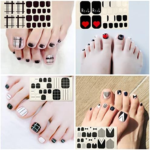 Black nails painted with black polish on feet. - Image 6