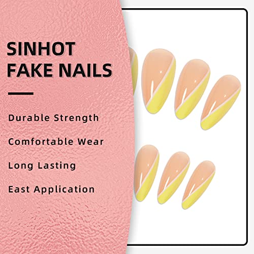 Yellow White Acrylic Nail Design Kit for Stylish Trendy Manicures - Image 5