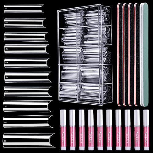 Acrylic Nails Kit Complete Set for Beautiful Nails with 24 Nail Tips and Tools