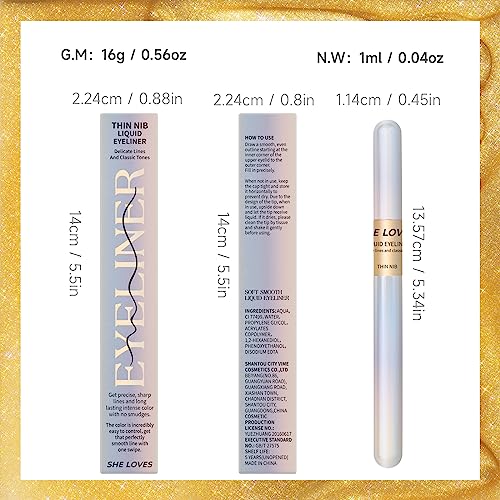 Black Top Eyeliner with Brown Bottom for Smooth Application and Long-Lasting Wear - Image 7