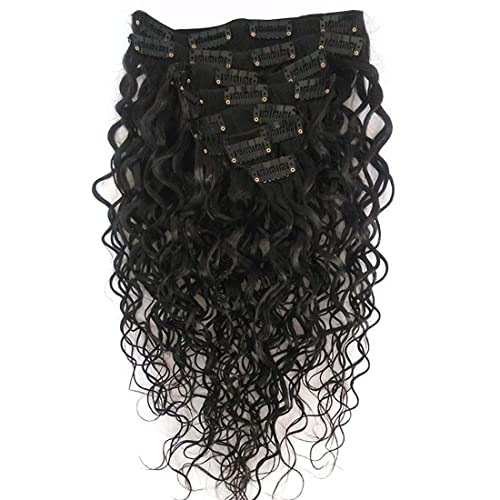 20 Inch 100% Human Hair Curly Clip-In Extensions Natural Look - Image 2