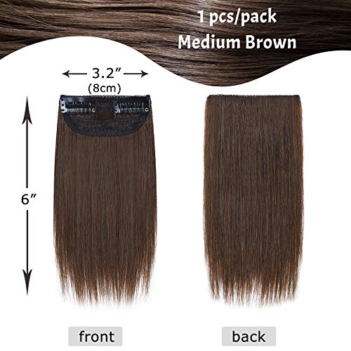 Natural Look 20 Inch Human Hair Clip-In Crown Extension for Costumes and Special Events - Image 2