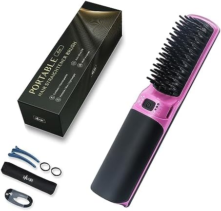 Gentle Heated Hair Brush for Effortless Straightening and Styling, Perfect for All Hair Types
