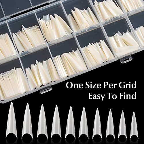 Long Stiletto Acrylic Nails - Image 5