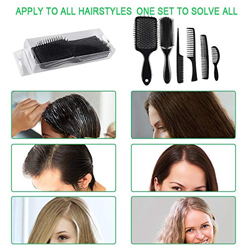 Men's Black Hair Brush for Curly Coily Hair Daily Use - Image 5