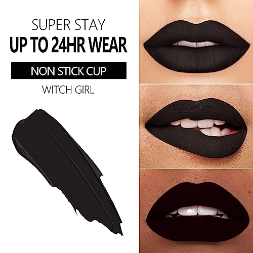 Bold Black Eyeshadow and Lipstick Set - Long-lasting Color for All Skin Tones - Image 2