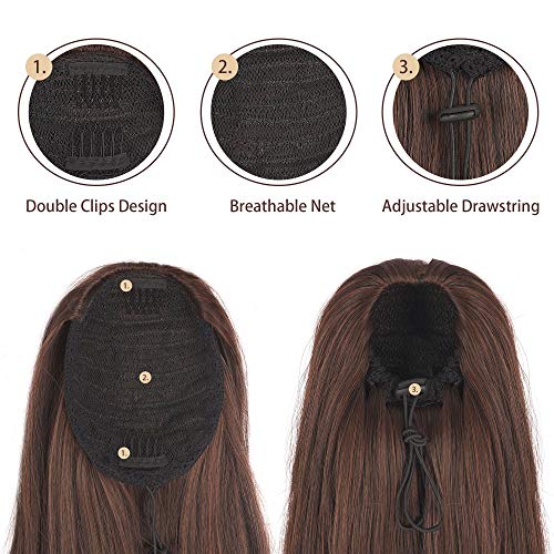 Golden Blonde 14 Inch Human Hair Drawstring Ponytail Extension - Image 3