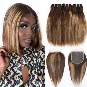 14 Inch Natural Human Hair Bob Weave for Women Medium Density