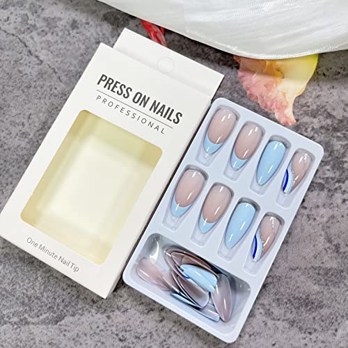 Blue Acrylic Nail Art Design Set for Creative Styling and Decoration - 12 Colors - Image 4