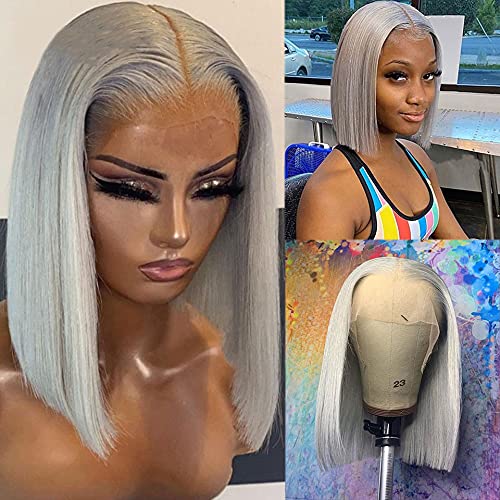 Short Blunt Bob Wig 100% Human Hair for Women Natural Look