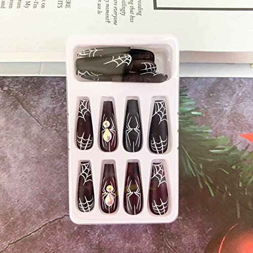 Festive Halloween Acrylic Nails Set 24 Pieces for Spooky Nail Art Designs - Image 4