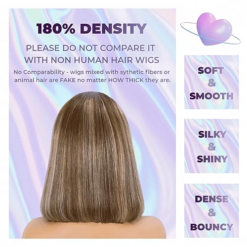 14 Inch Human Hair Blunt Bob Wig for Women Natural Look Soft Texture - Image 4