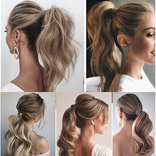 24 Inch Blonde Human Hair Ponytail Extension Clip-In for Natural Full Look - Image 4