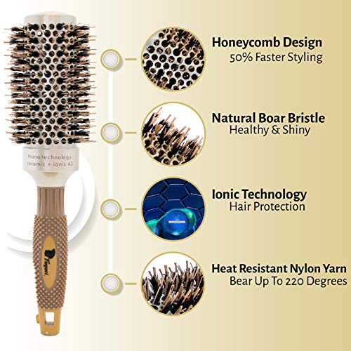 Professional 2-inch Round Hair Brush for Effortless Styling and Blow-Drying - Image 2