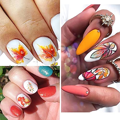Festive Thanksgiving Gel Nail Polish Set with Creative Holiday Designs - Image 2