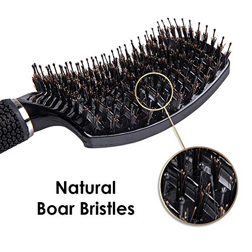 Curved glass brush for hair styling. - Image 2