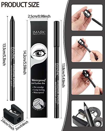 Waterproof Black Eyeliner and Eyeshadow Duo, 0.12 oz, for Long-Lasting Eye Makeup - Image 5