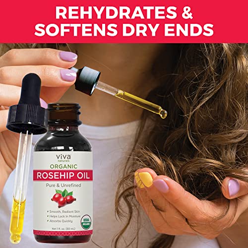 Nourishing Rosehip Oil Hair Serum for Healthy Shine, 2 oz, All Hair Types - Image 4