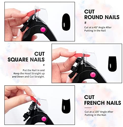 Ergonomic Acrylic Nail Cutter Tool for Professionals, Sharp Blades, Stainless Steel - Image 3