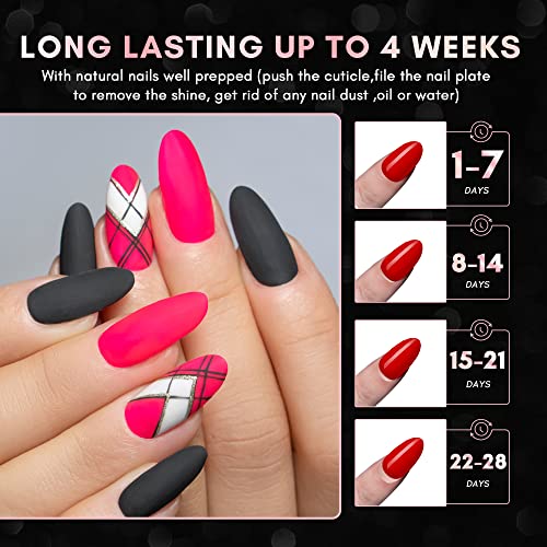 24pc Long Round Acrylic Nails for Salon-Quality Manicure, Durable & Stylish - Image 5
