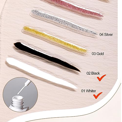 Monochrome Nail Art Kit for Creative and Stylish Manicures at Home, 10 Piece Set - Image 2